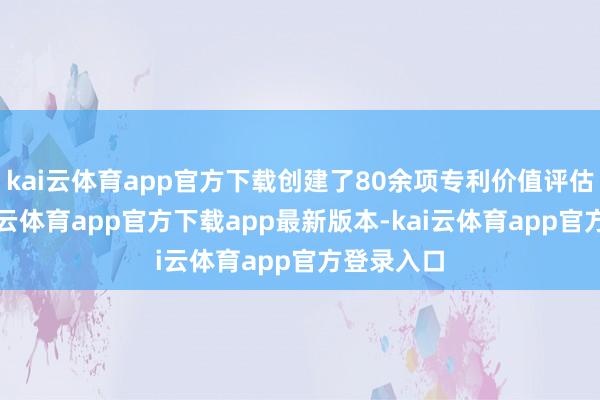 kai云体育app官方下载创建了80余项专利价值评估主义-kai云体育app官方下载app最新版本-kai云体育app官方登录入口