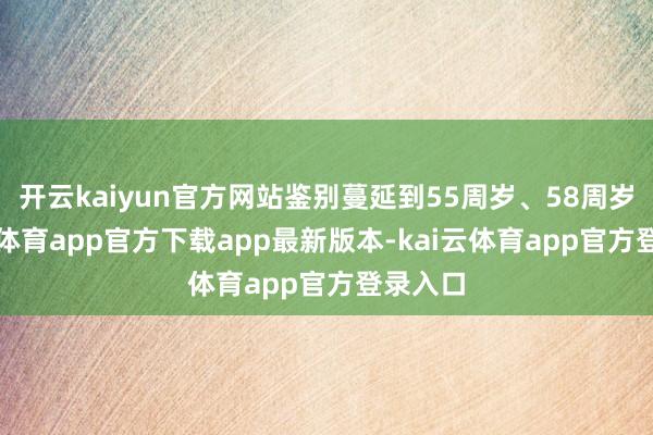 开云kaiyun官方网站鉴别蔓延到55周岁、58周岁-kai云体育app官方下载app最新版本-kai云体育app官方登录入口
