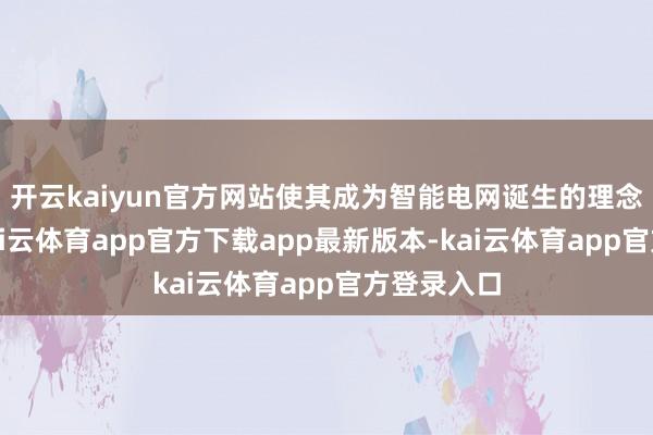 开云kaiyun官方网站使其成为智能电网诞生的理念念遴选-kai云体育app官方下载app最新版本-kai云体育app官方登录入口