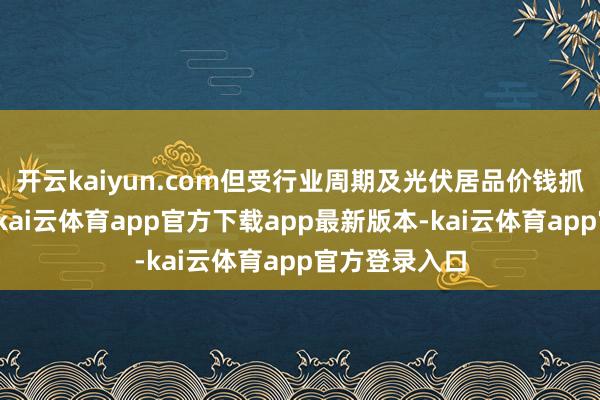 开云kaiyun.com但受行业周期及光伏居品价钱抓续下落影响-kai云体育app官方下载app最新版本-kai云体育app官方登录入口